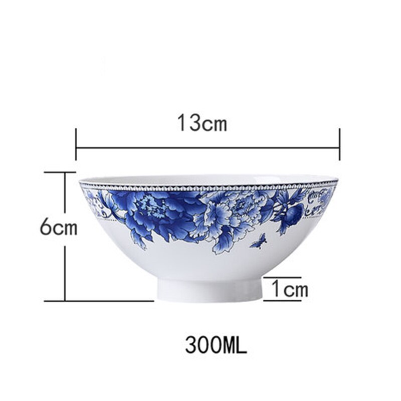 Blue and white porcelain Rice Soup Bowl Chinese Style