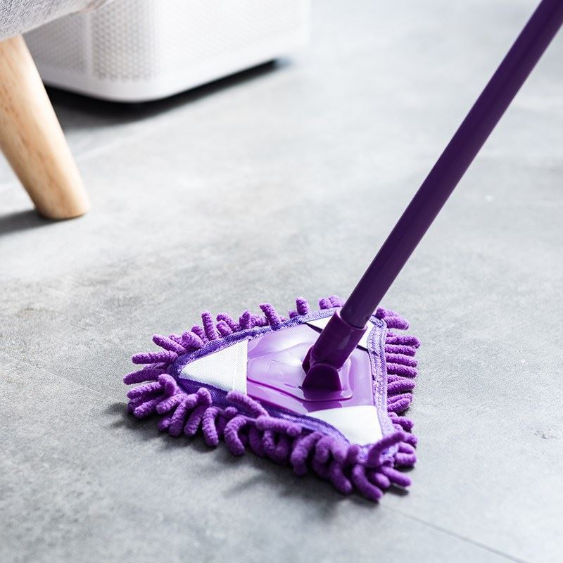 Rotatable telescopic dust removal cleaning mop