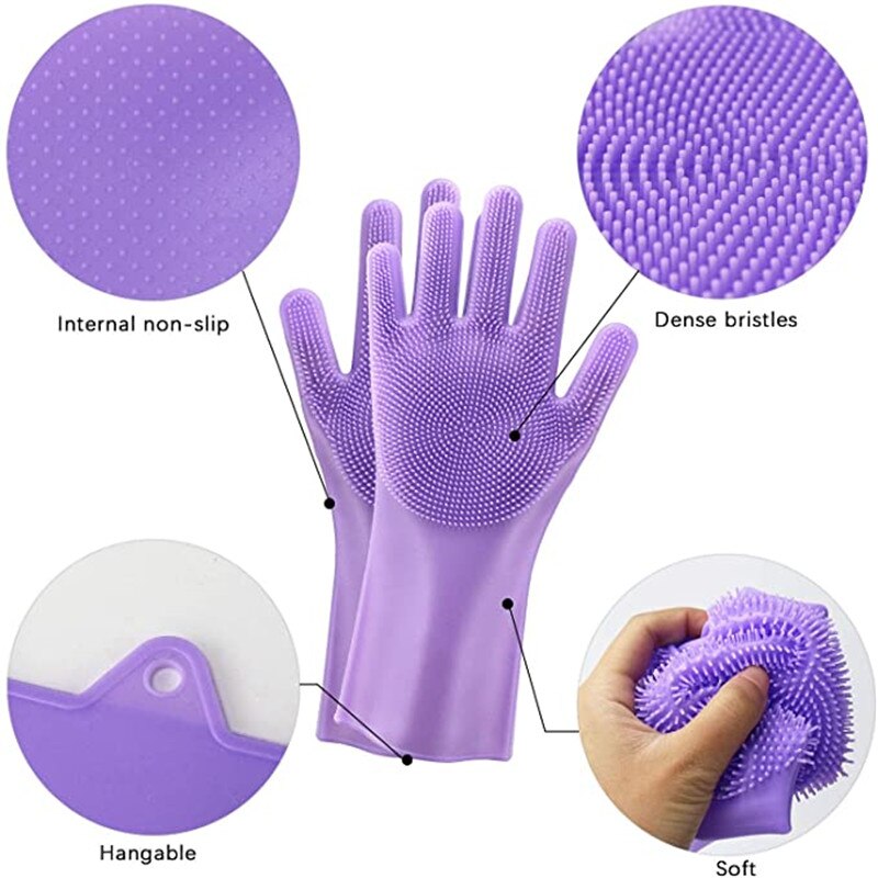 Magic Silicone Rubber Dish Washing Reusable Heat Resistant