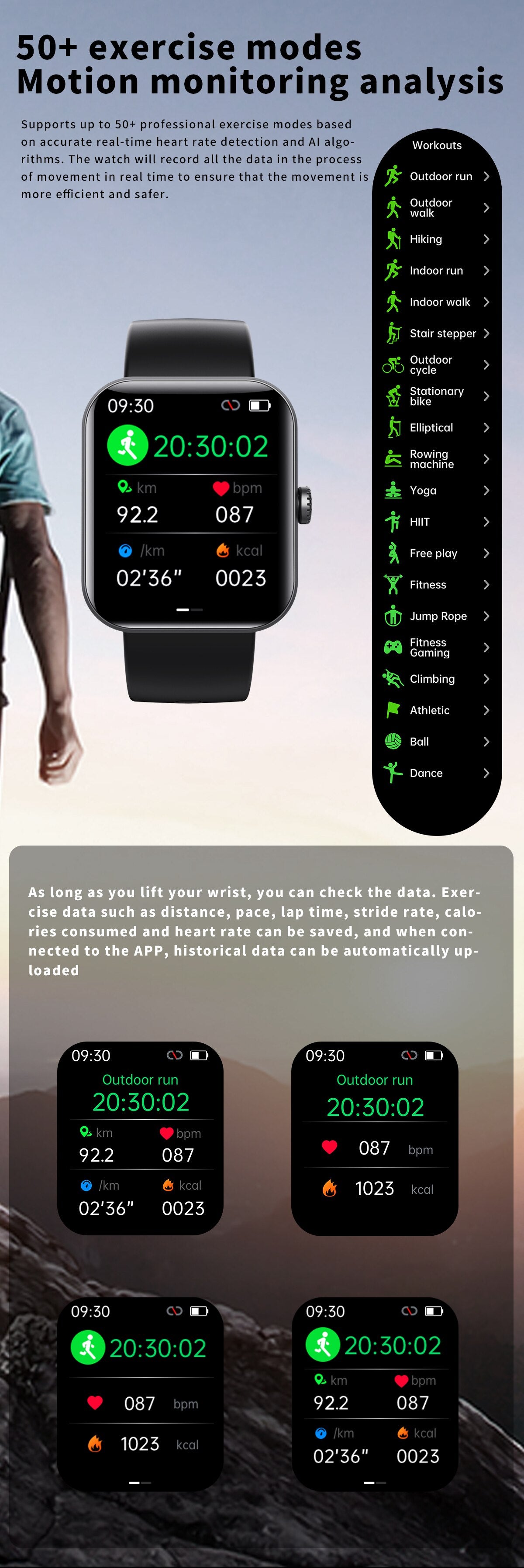 Smart Watch Blood Glucose, Body Temperature, Heart Rate