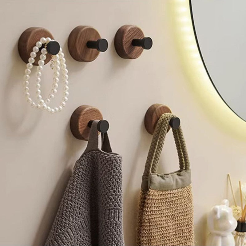 Self-adhesive Solid Wooden Hook