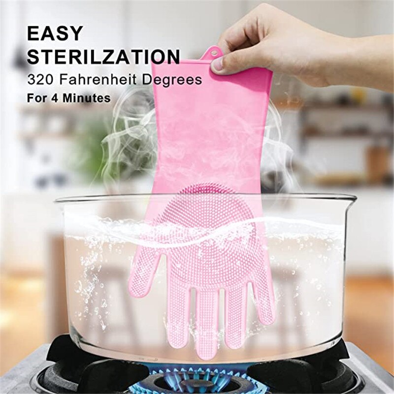 Magic Silicone Rubber Dish Washing Reusable Heat Resistant