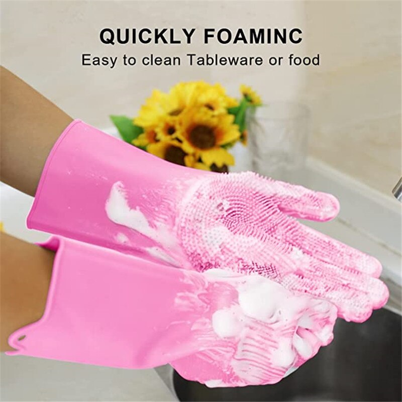 Magic Silicone Rubber Dish Washing Reusable Heat Resistant