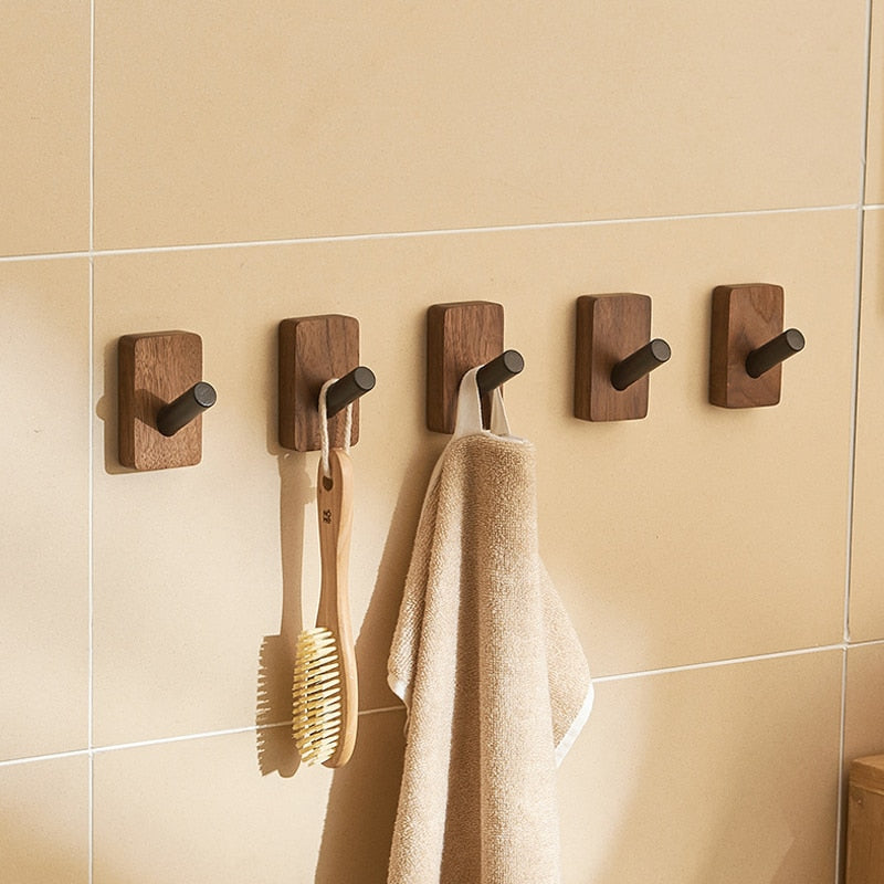Self-adhesive Solid Wooden Hook