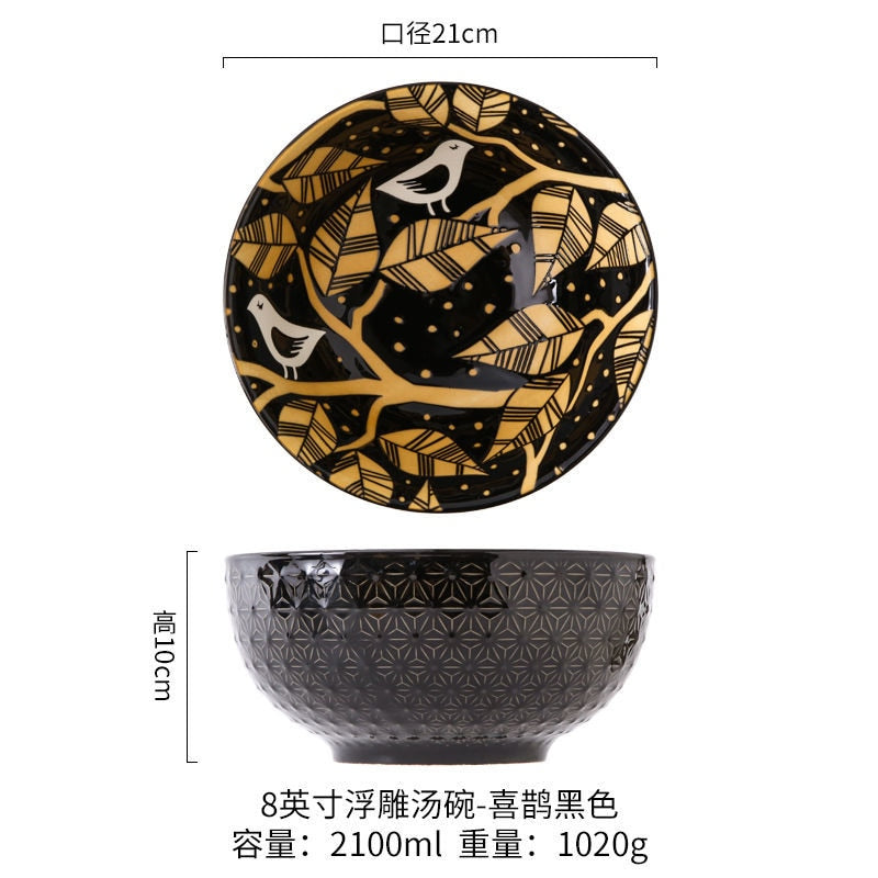 large bowl microwave oven tableware