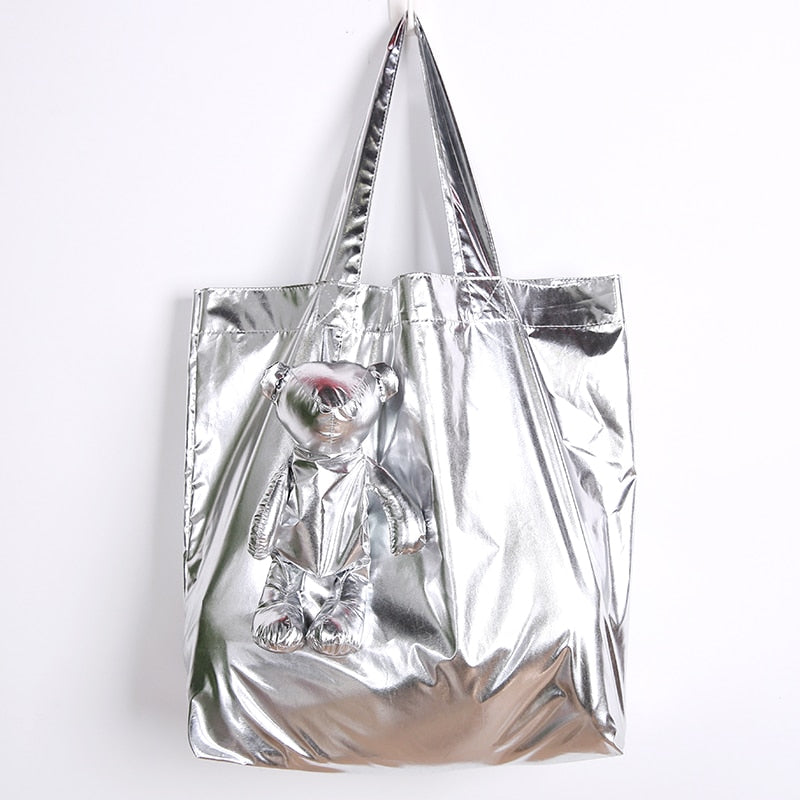 Silver Coated Bear Cotton filling Waterproof Tote