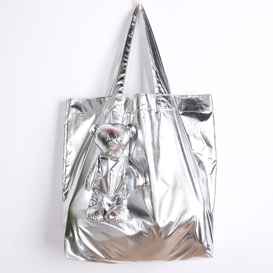 Silver Coated Bear Cotton filling Waterproof Tote