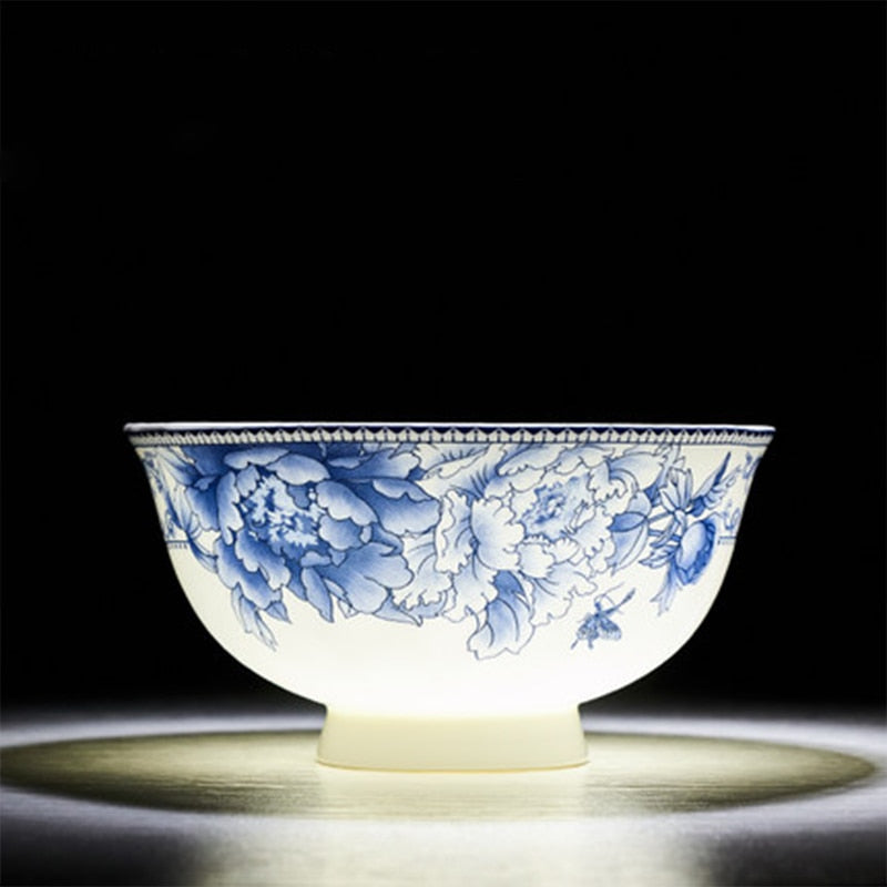 Blue and white porcelain Rice Soup Bowl Chinese Style