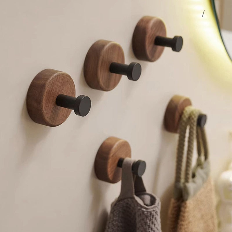 Self-adhesive Solid Wooden Hook
