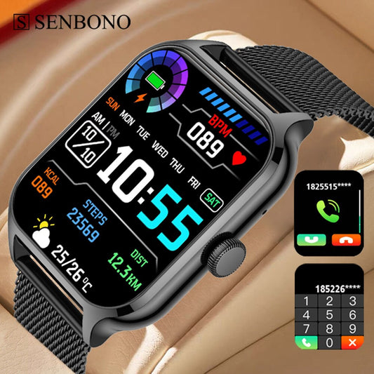 Smartwatch Bluetooth Call Heart Rate Blood Oxygen Tracker