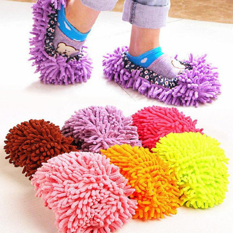 Microfiber Chenille Floor Dust Slippers